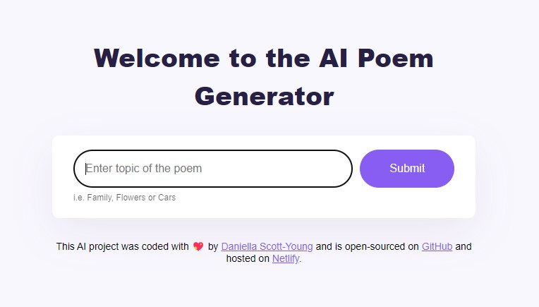 Poem Generator Preview